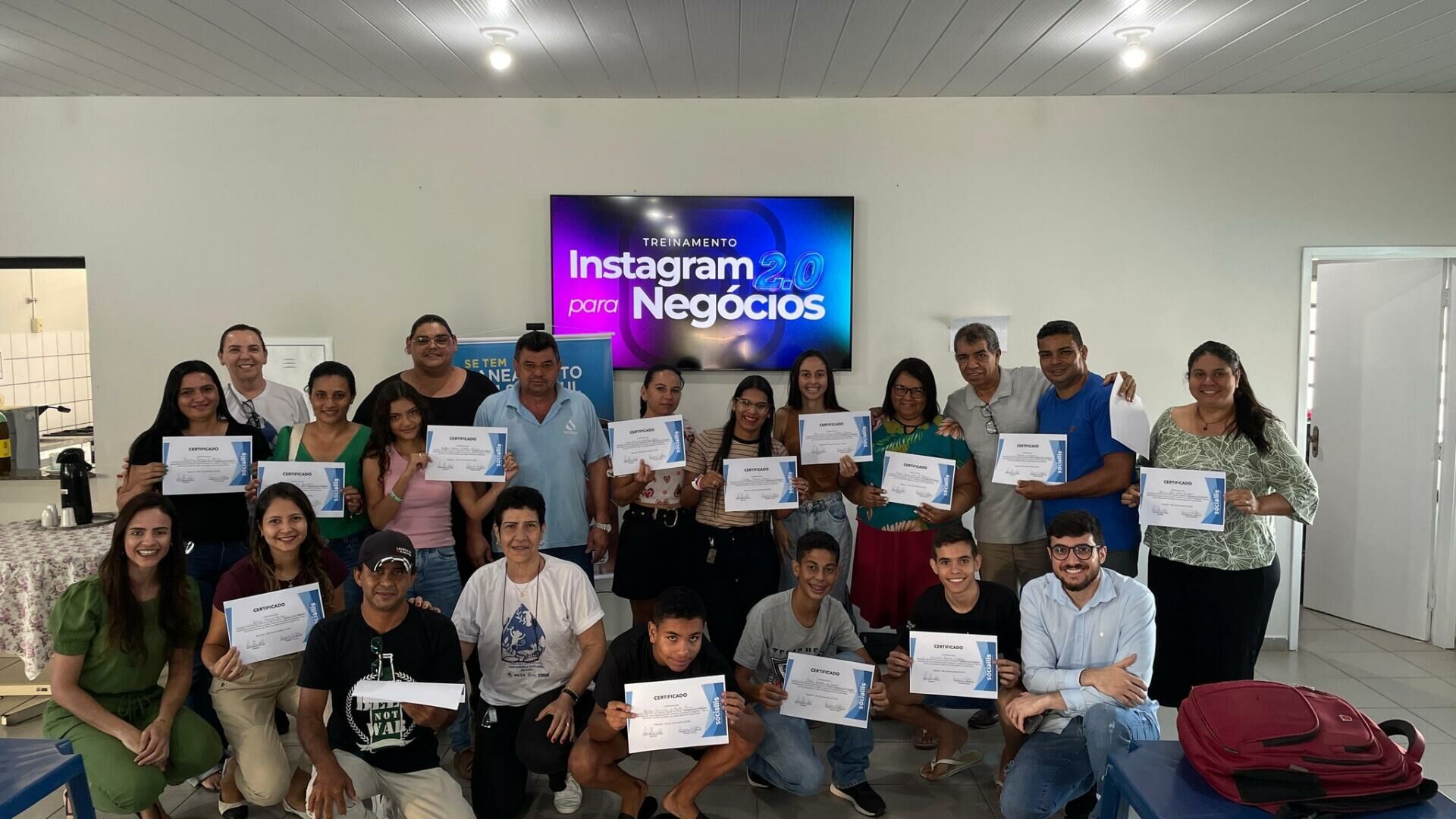 Imagem de compartilhamento para o artigo Oferecido pela Prefeitura, treinamento Instagram para Negócios 2.0 capacita empreendedores e é sucesso em Figueirão da MS Todo dia